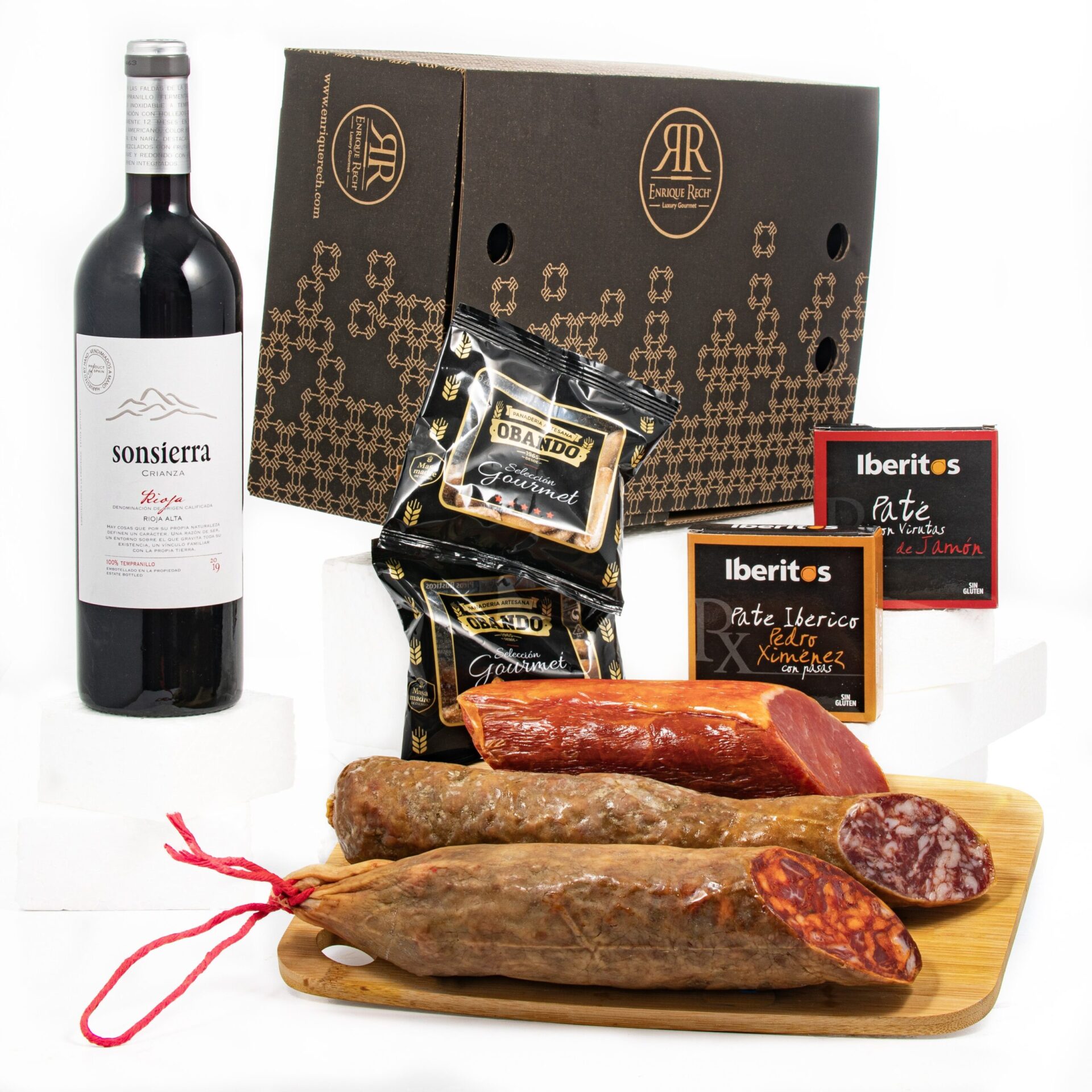 Caja Gourmet Regalo Rioja y Embutido Clásico